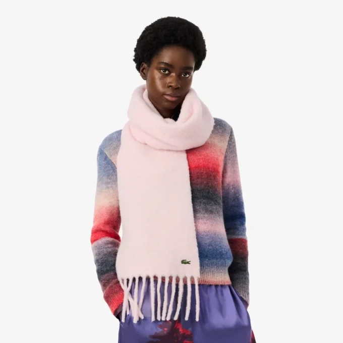 Damen-Schal aus Alpaka-Blend mit Fransen Damen-Schal aus Alpaka-Blend mit Fransen
