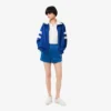 Damen-Shorts aus Satin-Jersey mit Pointelle-Streifen Damen-Shorts aus Satin-Jersey mit Pointelle-Streifen