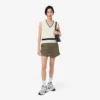 Damen-Shorts aus Satin-Jersey mit Pointelle-Streifen Damen-Shorts aus Satin-Jersey mit Pointelle-Streifen