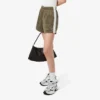 Damen-Shorts aus Satin-Jersey mit Pointelle-Streifen Damen-Shorts aus Satin-Jersey mit Pointelle-Streifen