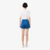 Damen-Shorts aus Satin-Jersey mit Pointelle-Streifen Damen-Shorts aus Satin-Jersey mit Pointelle-Streifen
