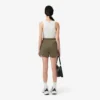 Damen-Shorts aus Satin-Jersey mit Pointelle-Streifen Damen-Shorts aus Satin-Jersey mit Pointelle-Streifen