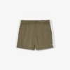 Damen-Shorts aus Satin-Jersey mit Pointelle-Streifen Damen-Shorts aus Satin-Jersey mit Pointelle-Streifen