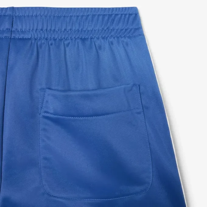 Damen-Shorts aus Satin-Jersey mit Pointelle-Streifen Damen-Shorts aus Satin-Jersey mit Pointelle-Streifen