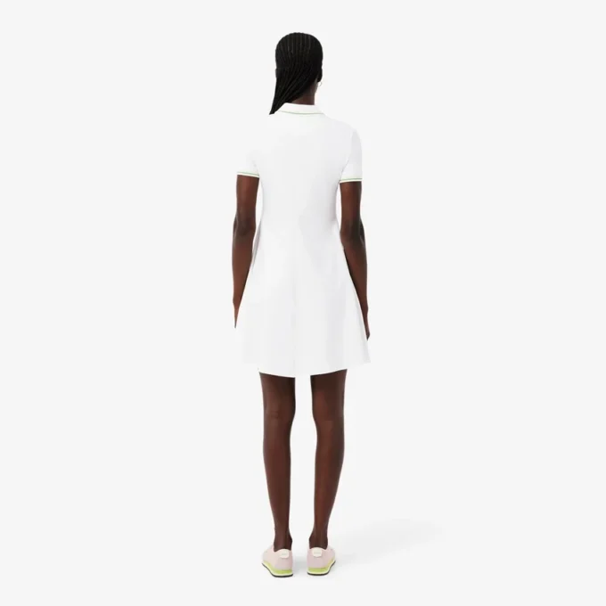 Damen-Skaterkleid mit Stretch-Poloshirt-Kragen Damen-Skaterkleid mit Stretch-Poloshirt-Kragen