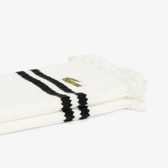 Damen-Socken mit Spitzenrand und Rippmuster Damen-Socken mit Spitzenrand und Rippmuster