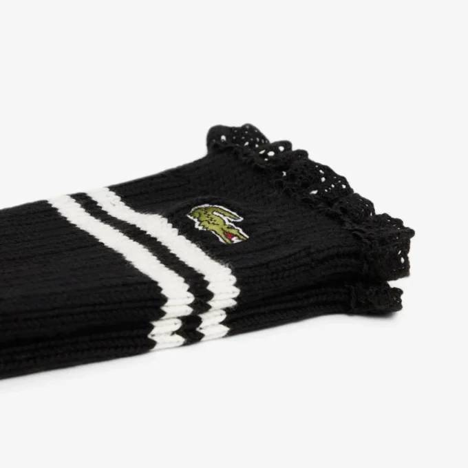 Damen-Socken mit Spitzenrand und Rippmuster Damen-Socken mit Spitzenrand und Rippmuster