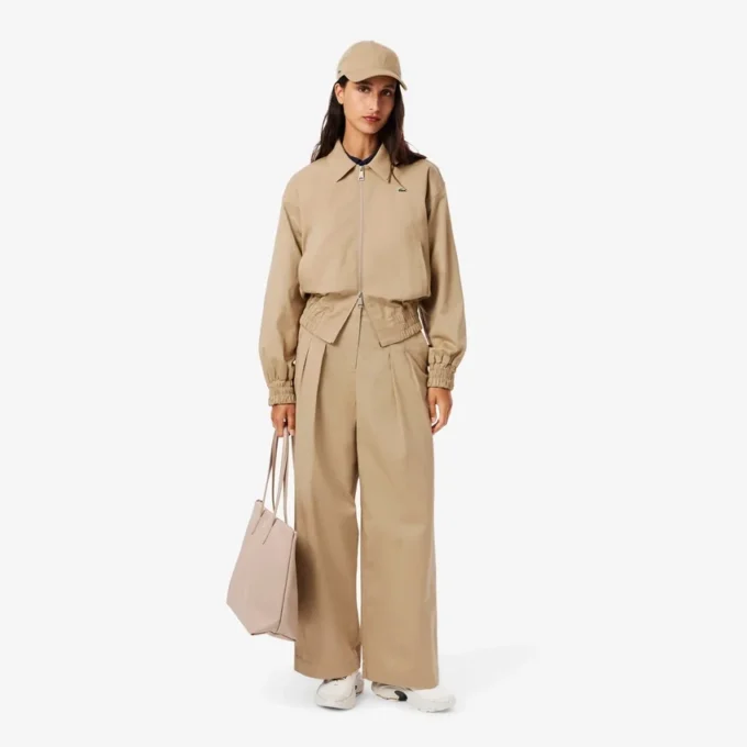 Damen-Stretchjacke mit doppeltem Kragen Damen-Stretchjacke mit doppeltem Kragen