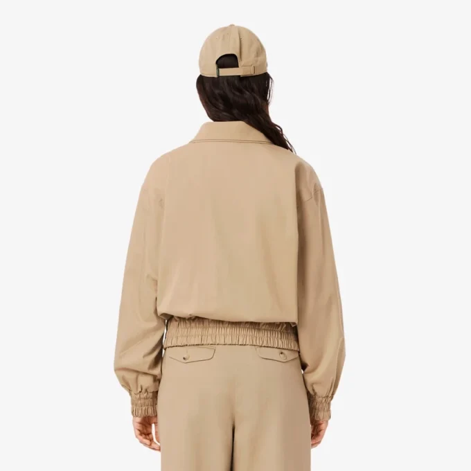 Damen-Stretchjacke mit doppeltem Kragen Damen-Stretchjacke mit doppeltem Kragen