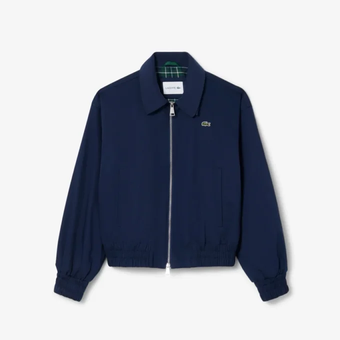 Damen-Stretchjacke mit doppeltem Kragen Damen-Stretchjacke mit doppeltem Kragen