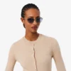 Damen-Strickjacke aus Merinowolle mit Rippstrick Damen-Strickjacke aus Merinowolle mit Rippstrick