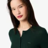 Damen-Strickjacke aus Merinowolle mit Rippstrick Damen-Strickjacke aus Merinowolle mit Rippstrick