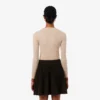 Damen-Strickjacke aus Merinowolle mit Rippstrick Damen-Strickjacke aus Merinowolle mit Rippstrick