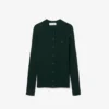 Damen-Strickjacke aus Merinowolle mit Rippstrick Damen-Strickjacke aus Merinowolle mit Rippstrick