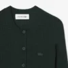 Damen-Strickjacke aus Merinowolle mit Rippstrick Damen-Strickjacke aus Merinowolle mit Rippstrick