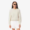 Damen-Sweatshirt aus Baumwolle mit geprägtem Logo Damen-Sweatshirt aus Baumwolle mit geprägtem Logo