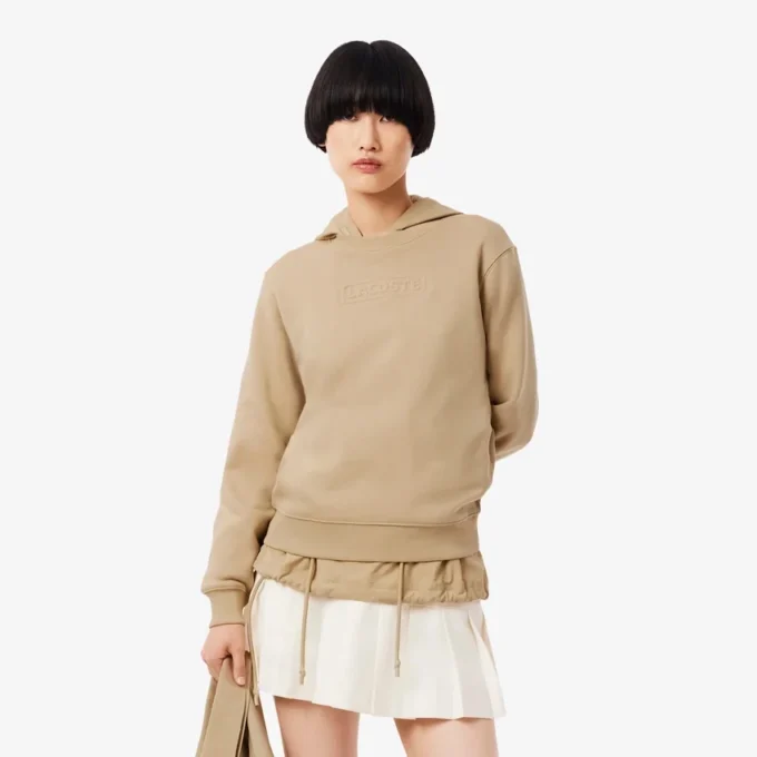 Damen-Sweatshirt aus Baumwolle mit geprägtem Logo Damen-Sweatshirt aus Baumwolle mit geprägtem Logo