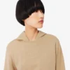 Damen-Sweatshirt aus Baumwolle mit geprägtem Logo Damen-Sweatshirt aus Baumwolle mit geprägtem Logo