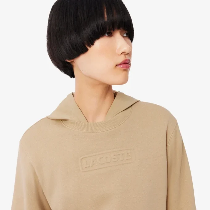 Damen-Sweatshirt aus Baumwolle mit geprägtem Logo Damen-Sweatshirt aus Baumwolle mit geprägtem Logo