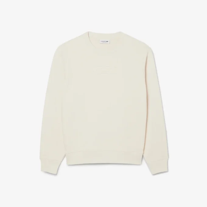 Damen-Sweatshirt aus Baumwolle mit geprägtem Logo Damen-Sweatshirt aus Baumwolle mit geprägtem Logo