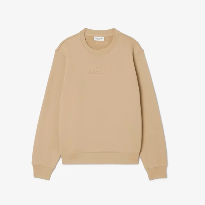 Damen-Sweatshirt aus Baumwolle mit geprägtem Logo Damen-Sweatshirt aus Baumwolle mit geprägtem Logo