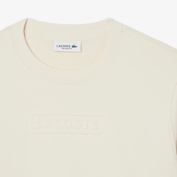 Damen-Sweatshirt aus Baumwolle mit geprägtem Logo Damen-Sweatshirt aus Baumwolle mit geprägtem Logo