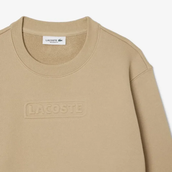 Damen-Sweatshirt aus Baumwolle mit geprägtem Logo Damen-Sweatshirt aus Baumwolle mit geprägtem Logo