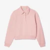 Damen-Sweatshirt mit Polo-Kragen und besticktem Relaxed Fit Damen-Sweatshirt mit Polo-Kragen und besticktem Relaxed Fit