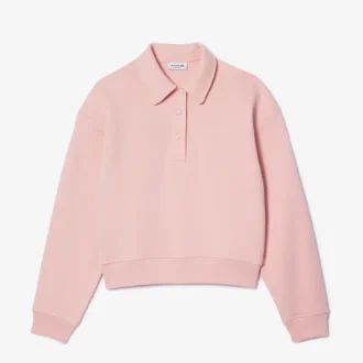 Damen-Sweatshirt mit Polo-Kragen und besticktem Relaxed Fit