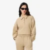 Damen-Sweatshirt mit Poloshirt-Kragen Damen-Sweatshirt mit Poloshirt-Kragen