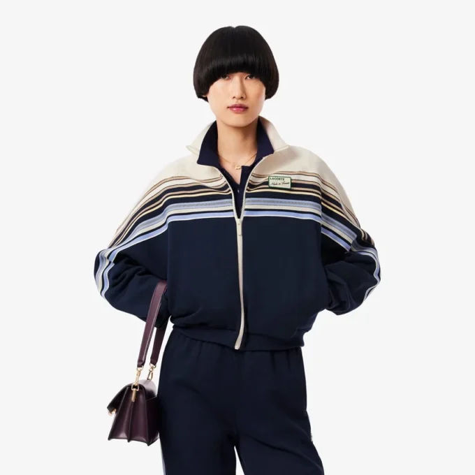 Damen-Sweatshirt mit Reißverschluss, hergestellt in Frankreich Damen-Sweatshirt mit Reißverschluss, hergestellt in Frankreich
