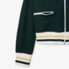 Damen-Sweatshirt mit Reißverschluss und Streifenakzenten Damen-Sweatshirt mit Reißverschluss und Streifenakzenten