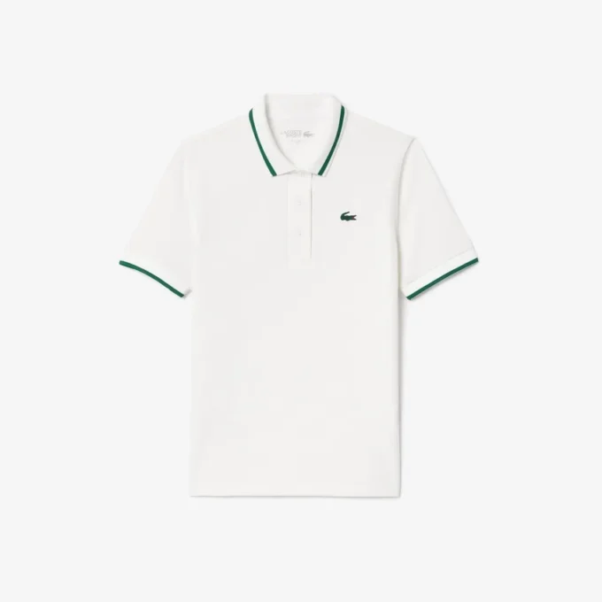 Damen-Tennis-Poloshirt mit UV-Schutz und gestreiftem Kragen Damen-Tennis-Poloshirt mit UV-Schutz und gestreiftem Kragen