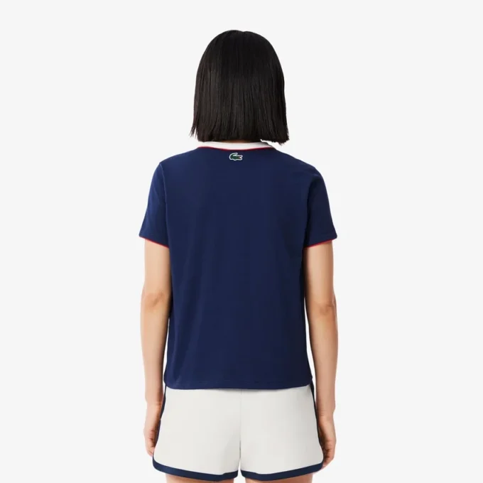 Damen-Tennis-Shorts aus Stretch-Piqué im Heritage-Stil Damen-Tennis-Shorts aus Stretch-Piqué im Heritage-Stil