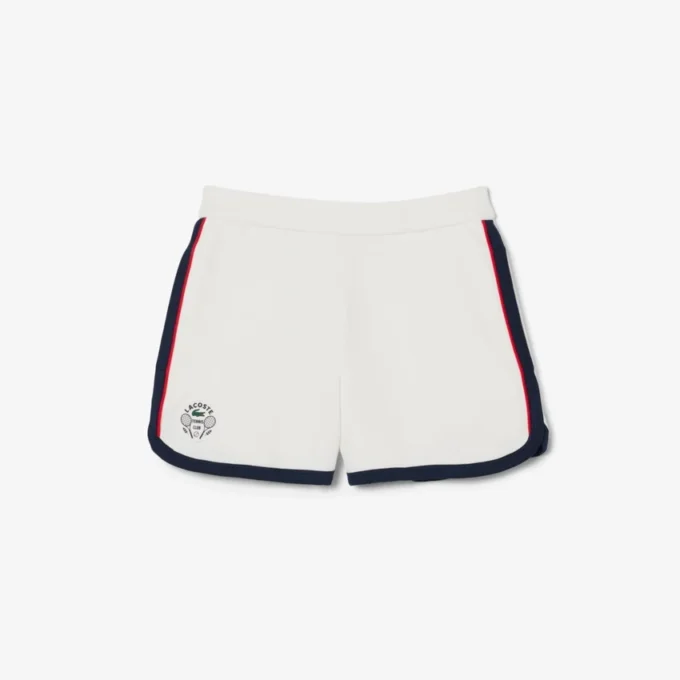 Damen-Tennis-Shorts aus Stretch-Piqué im Heritage-Stil Damen-Tennis-Shorts aus Stretch-Piqué im Heritage-Stil