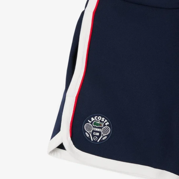 Damen-Tennis-Shorts aus Stretch-Piqué im Heritage-Stil Damen-Tennis-Shorts aus Stretch-Piqué im Heritage-Stil
