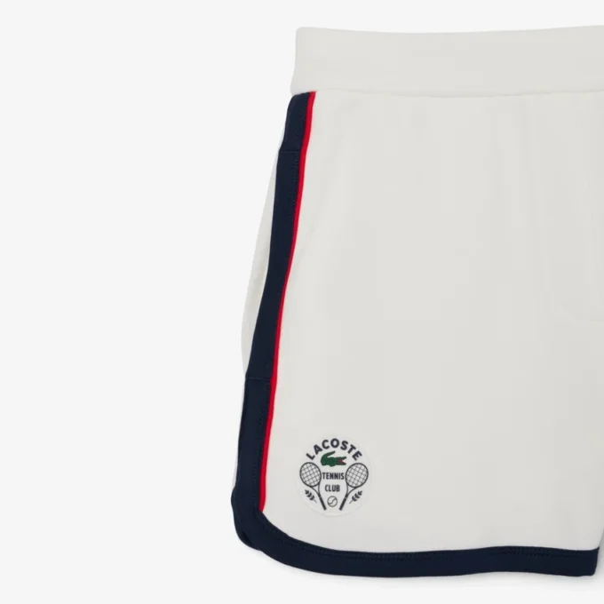Damen-Tennis-Shorts aus Stretch-Piqué im Heritage-Stil Damen-Tennis-Shorts aus Stretch-Piqué im Heritage-Stil