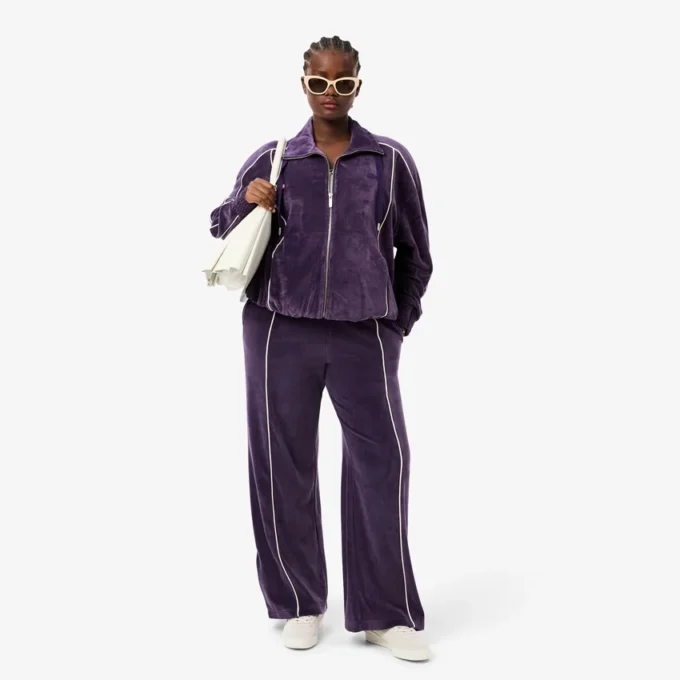 Damen-Velours-Jogginghose mit Zierakzenten Damen-Velours-Jogginghose mit Zierakzenten