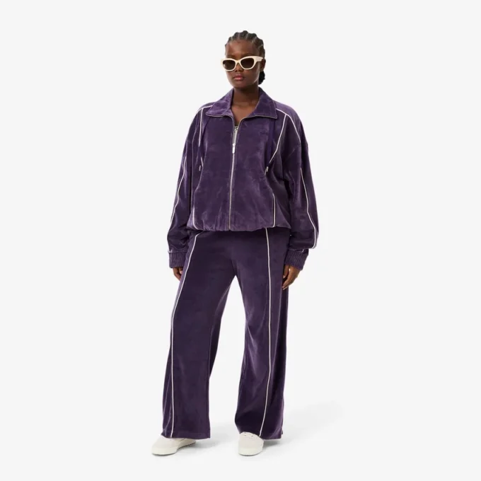 Damen-Velours-Jogginghose mit Zierakzenten Damen-Velours-Jogginghose mit Zierakzenten