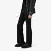 Damenhose mit hoher Taille und ausgestelltem Bein Damenhose mit hoher Taille und ausgestelltem Bein