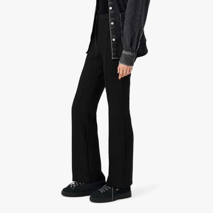 Damenhose mit hoher Taille und ausgestelltem Bein Damenhose mit hoher Taille und ausgestelltem Bein