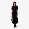Damenkleid mit Polo-Kragen aus flauschigem Rippstrick Damenkleid mit Polo-Kragen aus flauschigem Rippstrick