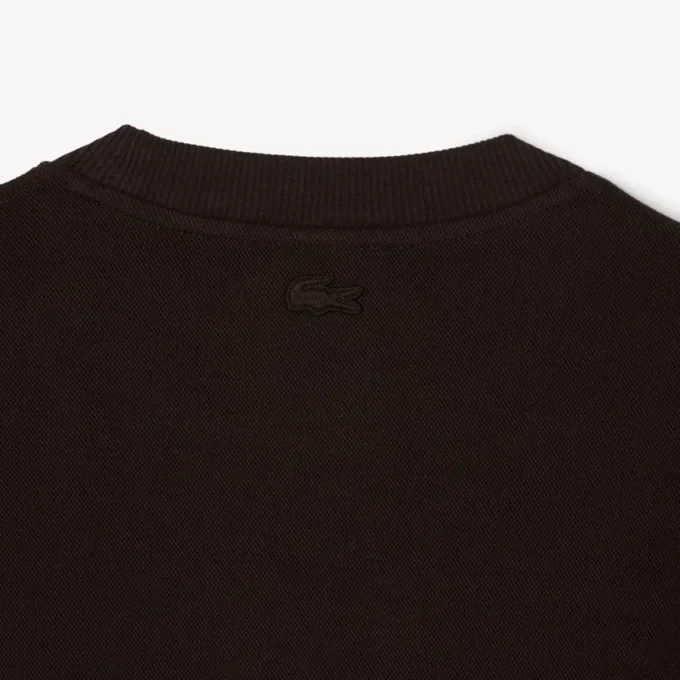 Double-Face-Piqué-Sweatshirt mit Emblem Double-Face-Piqué-Sweatshirt mit Emblem