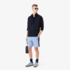 Fleece-Shorts mit Colorblock-Design in Regular-Fit Fleece-Shorts mit Colorblock-Design in Regular-Fit