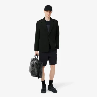 Fleece-Shorts mit Colorblock-Design in Regular-Fit