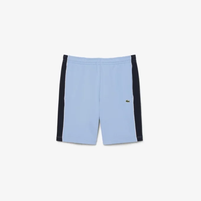 Fleece-Shorts mit Colorblock-Design in Regular-Fit Fleece-Shorts mit Colorblock-Design in Regular-Fit