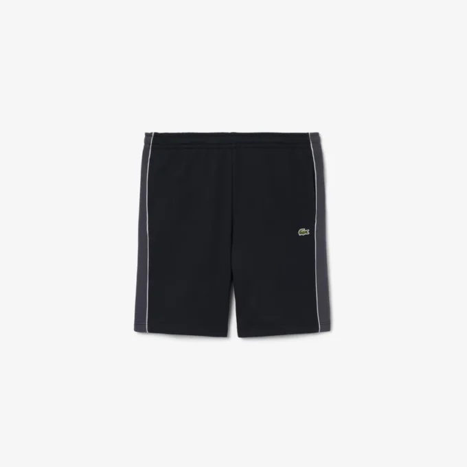 Fleece-Shorts mit Colorblock-Design in Regular-Fit Fleece-Shorts mit Colorblock-Design in Regular-Fit