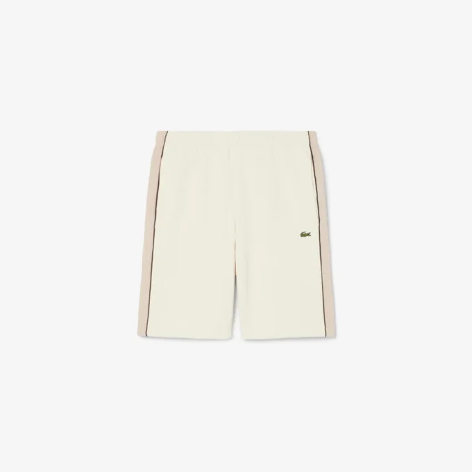 Fleece-Shorts mit Colorblock-Design in Regular-Fit Fleece-Shorts mit Colorblock-Design in Regular-Fit
