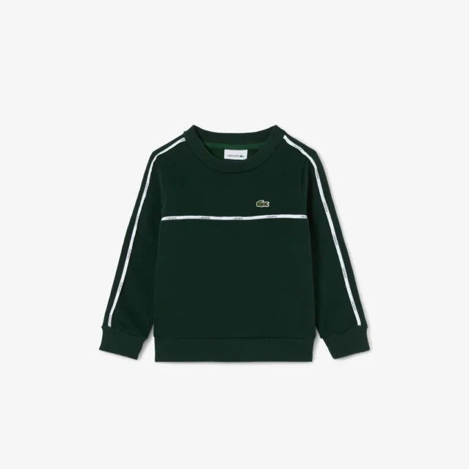 Fleece-Sweatshirt für Jungen mit Logo-Streifen Fleece-Sweatshirt für Jungen mit Logo-Streifen