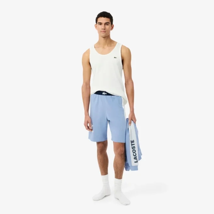 Gerad geschnittene Fleece-Loungewear-Shorts Gerad geschnittene Fleece-Loungewear-Shorts